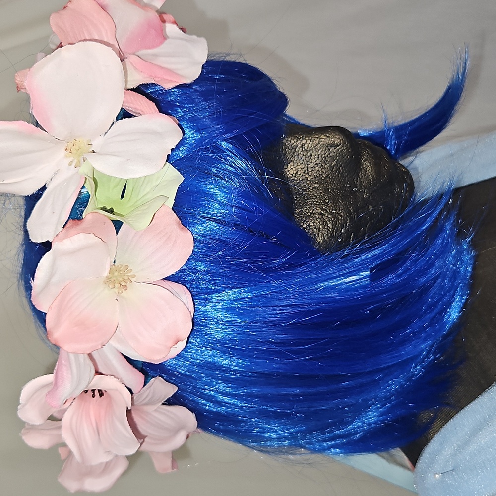 Enchanted Woodland Fairy Costume Tulle Blue Gown W/ Detachable Wings Size10 - Picture 13 of 16